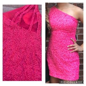Sherri Hill Hot Pink Homecoming Dress size 0